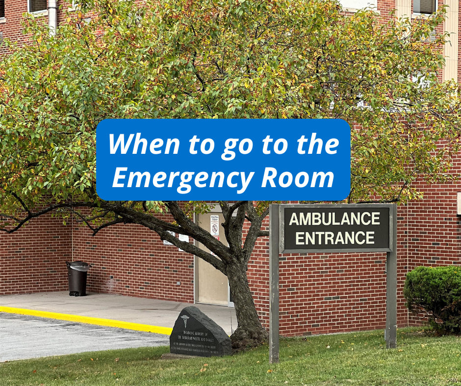 When to go to the Medina Memorial Hospital Emergency Department